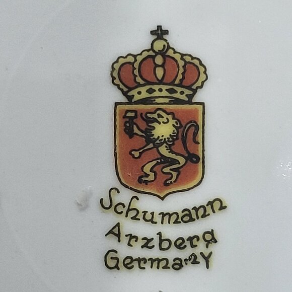 Schumann Arzberg Germany Fruit Pear Peaches Salad Dessert Plate Set of 2 - Picture 11 of 12